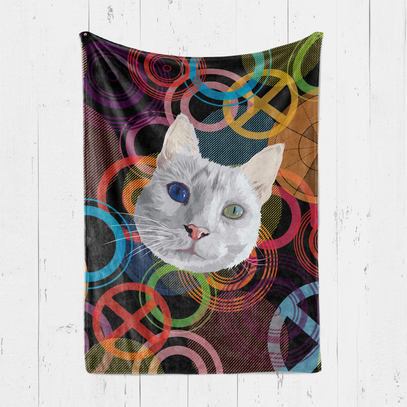 Customizable - Psychedelic Pet Blanket (4559602057273)