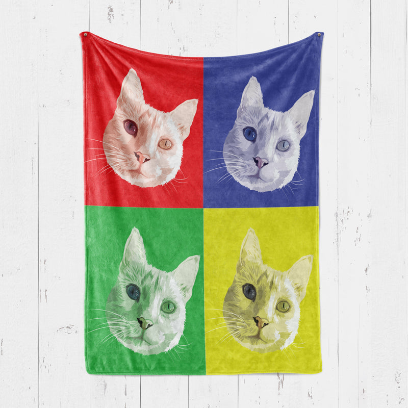 Customizable - Pop Art Pet Blanket (4556874645561)