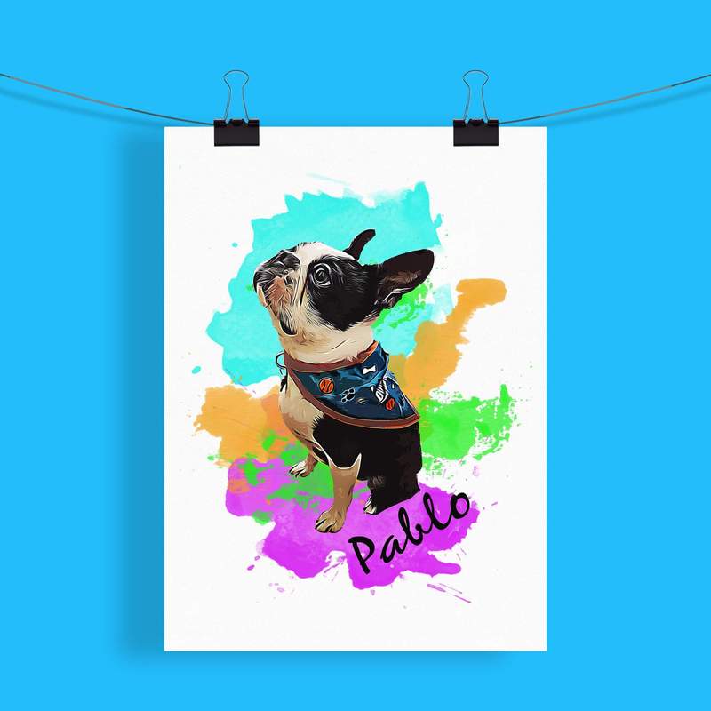 Customizable Pet Print - Watercolors (4576106741817)